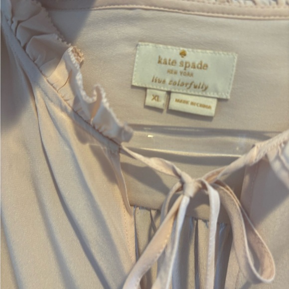 Kate Spade Pink Tie Blouse XL - Picture 2 of 8